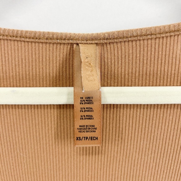 Skims Soft Lounge Long sleeve Stretch-jersey Maxi Dress Camel Glitter X-Small - Picture 4 of 7